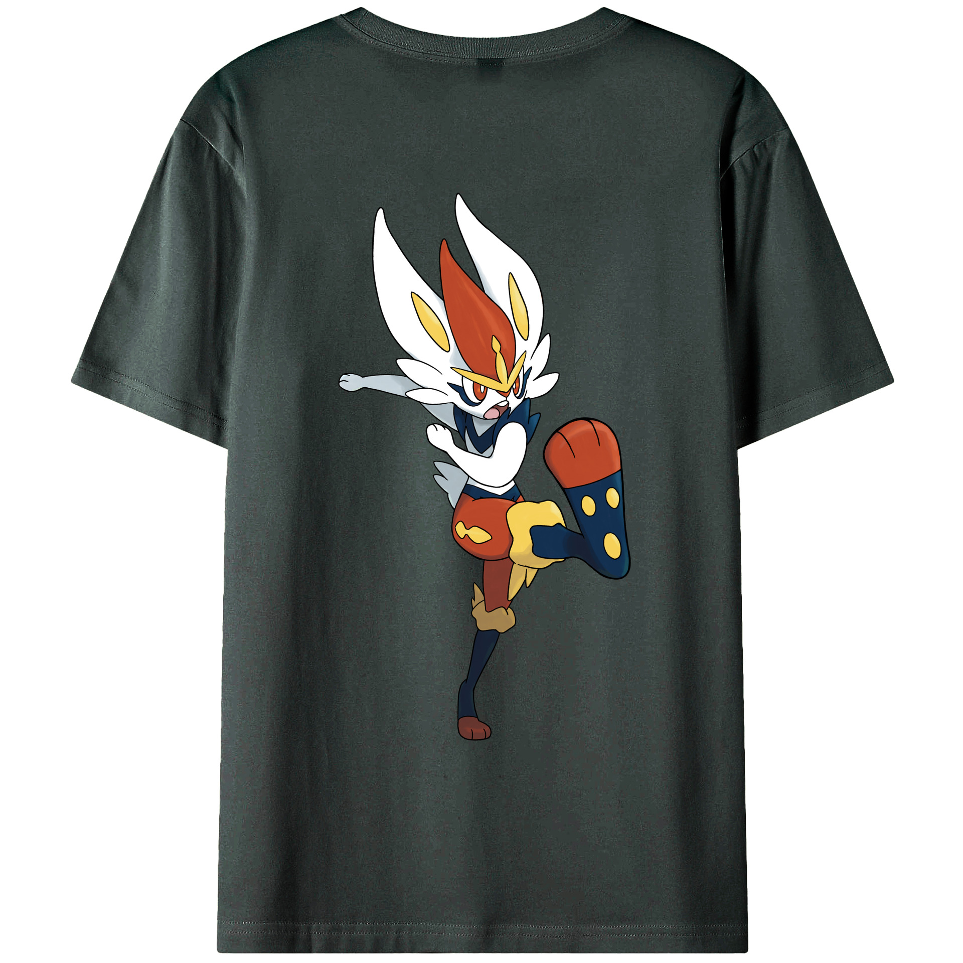 （画像用） ポケットモンスター Pokémon 綿100％ メンズ半袖Tシャツ（バックプリント） 通気性